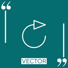 Poster - refresh symbol vector icon Linear icon. Editable stroke line