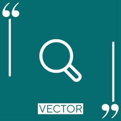 Poster - search magnifier outline vector icon Linear icon. Editable stroke line
