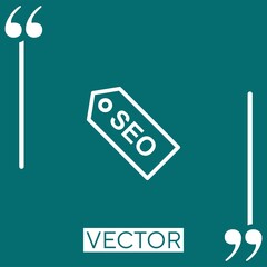 Poster - seo label vector icon Linear icon. Editable stroke line