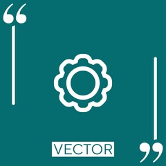 Poster - settings outlined wheel vector icon Linear icon. Editable stroke line