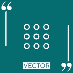 Poster - setup dots vector icon Linear icon. Editable stroke line