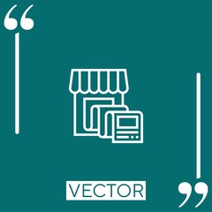 Poster - shop vector icon