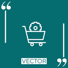Poster - shopping cart vector icon