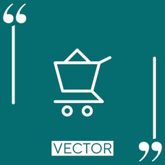 Poster - shopping cart   vector icon