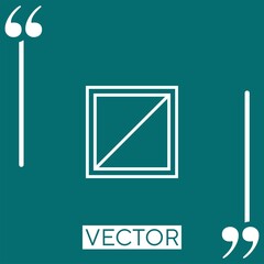 Poster - square    vector icon Linear icon. Editable stroke line
