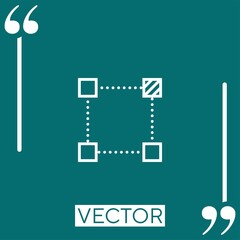 Poster - square    vector icon Linear icon. Editable stroke line