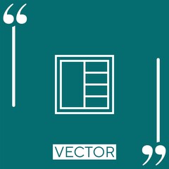 Poster - square   vector icon Linear icon. Editable stroke line