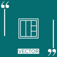 Poster - square   vector icon Linear icon. Editable stroke line