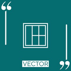 Poster - square   vector icon Linear icon. Editable stroke line