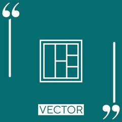 Poster - square   vector icon Linear icon. Editable stroke line