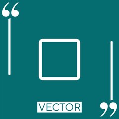 Poster - square outline vector icon