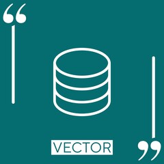Poster - stack of three coins vector icon Linear icon. Editable stroke line