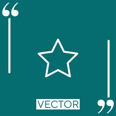 Poster - star shaped vector icon Linear icon. Editable stroke line