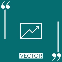Poster - statistic vector icon Linear icon. Editable stroke line