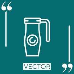 Poster - thermo vector icon Linear icon. Editable stroke line