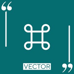 Poster - universal interface sign vector icon Linear icon. Editable stroke line