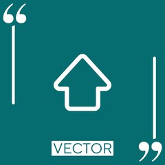 Poster - up arrow outline vector icon Linear icon. Editable stroke line