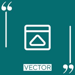 Poster - up button outline vector icon Linear icon. Editable stroke line