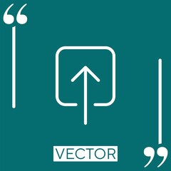 Poster - uploading symbol vector icon Linear icon. Editable stroke line