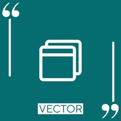 Poster - windows squares button outline vector icon Linear icon. Editable stroke line