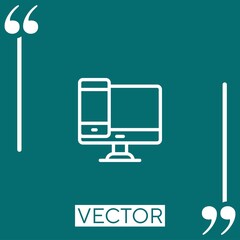 Poster - responsive vector icon Linear icon. Editable stroke line