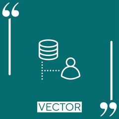 Poster - user vector icon Linear icon. Editable stroke line