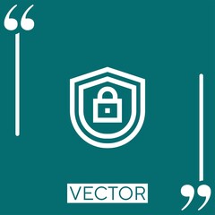 Poster - cyber security vector icon Linear icon. Editable stroke line