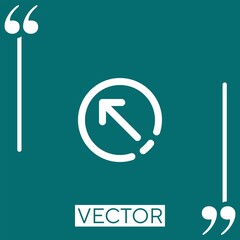 Poster - diagonal arrow vector icon Linear icon. Editable stroke line