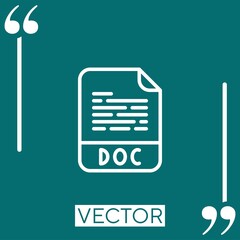 Poster - doc vector icon Linear icon. Editable stroke line