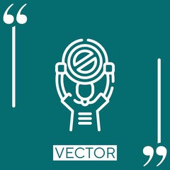 Poster - demonstrator vector icon Linear icon. Editable stroke line