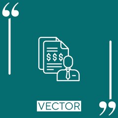 Poster - document vector icon Linear icon. Editable stroke line