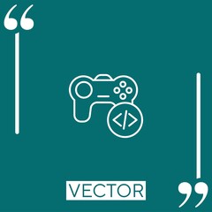 Poster - game vector icon Linear icon. Editable stroke line
