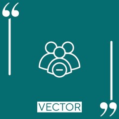 Poster - group vector icon Linear icon. Editable stroke line