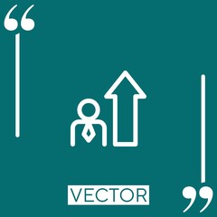 Poster - growth vector icon Linear icon. Editable stroke line