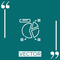 Poster - pie chart vector icon Linear icon. Editable stroked line