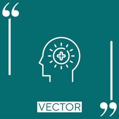 Poster - positive vector icon Linear icon. Editable stroked line