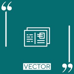 Poster - postcard vector icon Linear icon. Editable stroked line