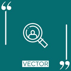 Poster - research vector icon Linear icon. Editable stroked line