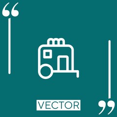 Poster - trailer vector icon Linear icon. Editable stroked line