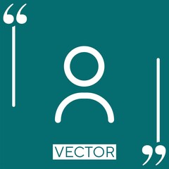 Poster - user vector icon Linear icon. Editable stroked line