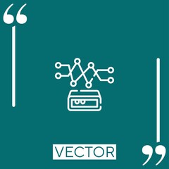 Poster - variability vector icon Linear icon. Editable stroked line