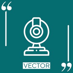 Poster - webcam vector icon Linear icon. Editable stroked line