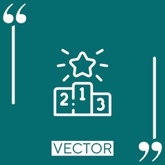 Poster - winner vector icon Linear icon. Editable stroked line