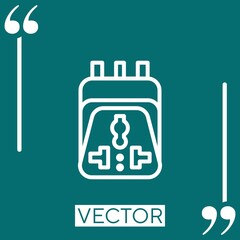 Poster - adaptor vector icon Linear icon. Editable stroked line