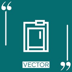 Poster - charger vector icon Linear icon. Editable stroked line