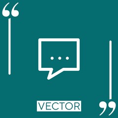 Poster - chat bubble vector icon Linear icon. Editable stroke line