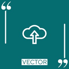 Poster - cloud computing vector icon Linear icon. Editable stroke line