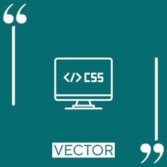 Poster - code vector icon Linear icon. Editable stroked line