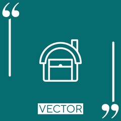 Poster - curve vector icon Linear icon. Editable stroke line