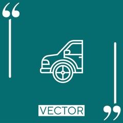 Poster - fender vector icon Linear icon. Editable stroke line